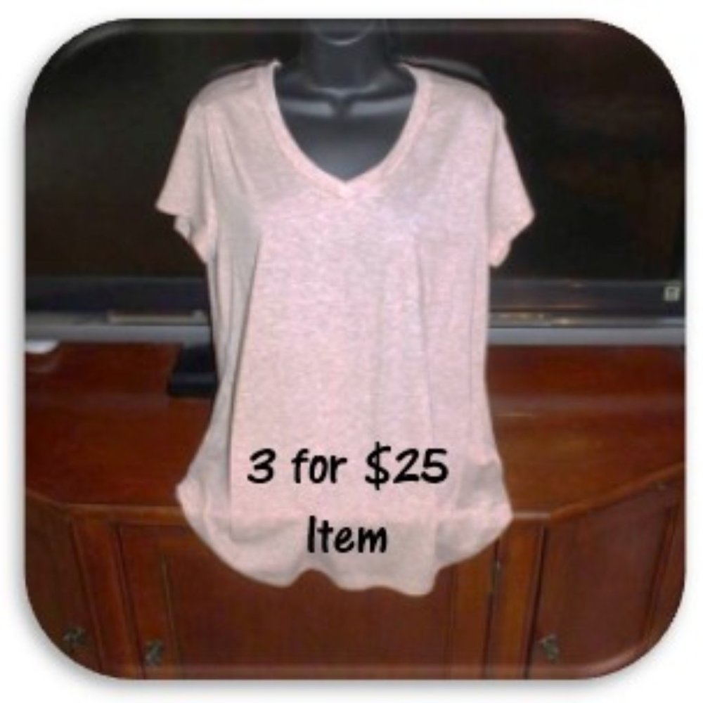 HEATHER BROWN V NECK WITH POCKET